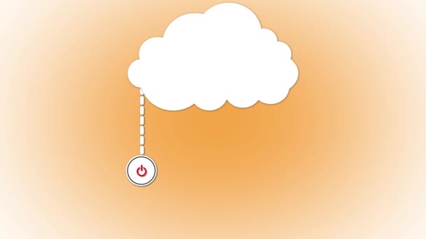 Felhő Számítási Koncepció Ikonok Tárolására Mail Adatbázis Hálózatépítés Lógott Felhő — Stock videók