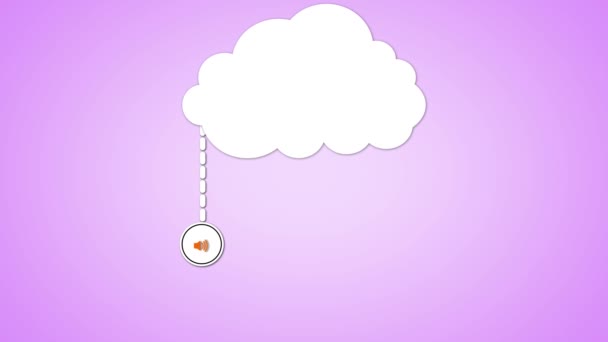 Cloud Graphic Icons Representing Fire Lightning Warning Signs Hanging Charms — Stock Video