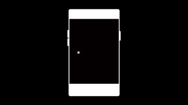 Siyah arkaplana karşı ekranda START canlandırmalı akıllı telefon,