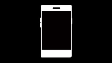 Smartphone sessiz modda ve ekranda bir sessiz simge ile siyah arkaplan üzerinde canlandırıldı.