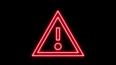 Siyah arkaplanda kırmızı bir ünlem işareti var.