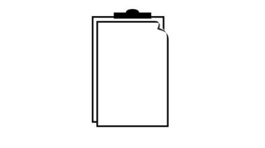 Beyaz arkaplanda boş kağıt sayfaları olan pano.