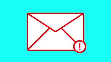 Cyan renk arkaplan üzerinde ünlem işareti olan emile kutusu.