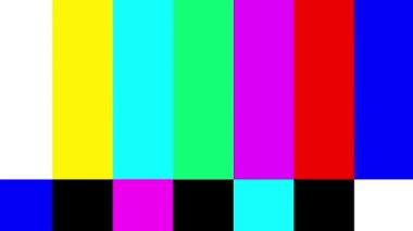 Arkaplanda sinyal metni canlandırılmamış renkli TV deneme şablonu.