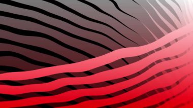Soyut kırmızı ve siyah dalgalı çizgiler gradyan arkaplan üzerinde canlandırıldı.