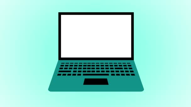 Online Winkelen Concept Met Een Laptop Weergeven Van Een Winkel — Stockvideo