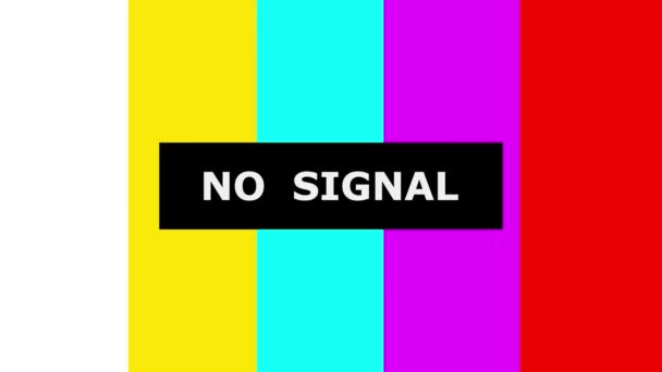 Kolorowy Wzór Testu Bez Tekstu Sygnału Animowanego Tle Telewizora — Wideo stockowe