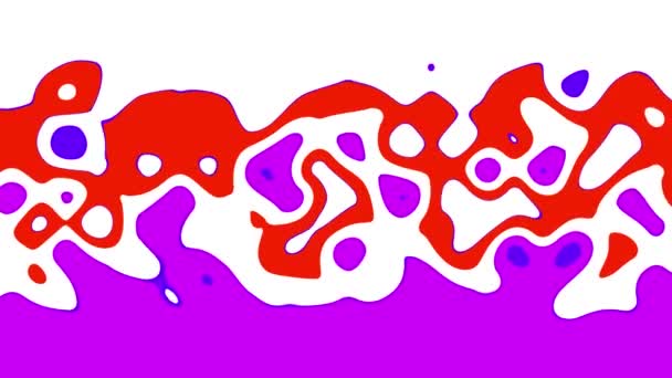 Абстрактный Красочный Анимированный Брызги Краски Жидкий Белый Фон — стоковое видео