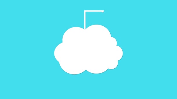 Cloud Computing Konzept Mit Symbolen Zum Einkaufen Und Animiertem Wlan — Stockvideo