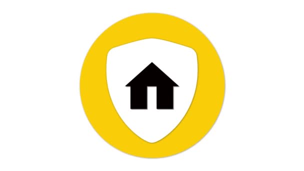 Home Icon Animated White Background — Wideo stockowe