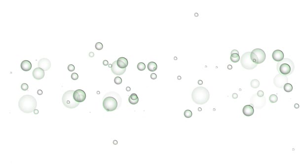 Abstrakt Bakgrund Med Flytande Bubblor Animerade Lätt Lutning — Stockvideo