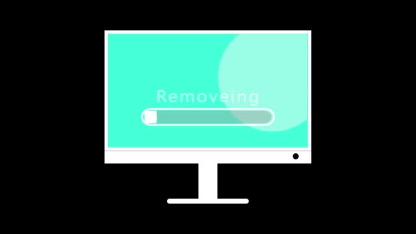 Monitor Del Computer Con Una Barra Avanzamento Sullo Schermo Che — Video Stock