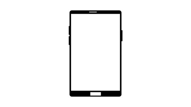 白色背景下的智能手机图标 — 图库视频影像