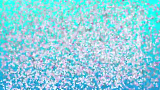 Абстрактный Пастельный Блеск Фон Анимирован Эффектом Боке Бирюзовых Розовых Тонах — стоковое видео