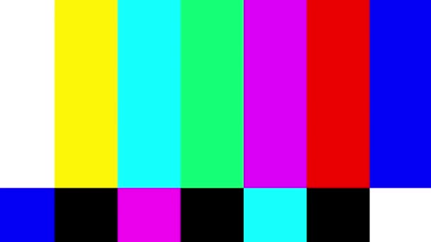 Kolorowy Wzór Testu Bez Tekstu Sygnału Animowanego Tle — Wideo stockowe
