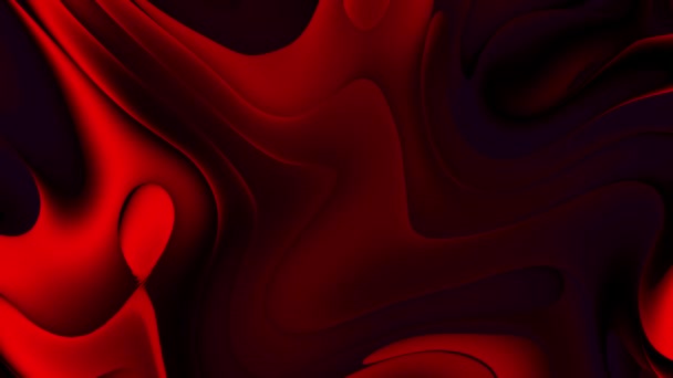 Abstract Red Black Fluid Art Background Animated Dynamic Swirls Waves — 비디오