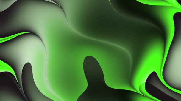 Abstract Green Black Fluid Shapes Background Animated Smooth Gradient Modern — 비디오