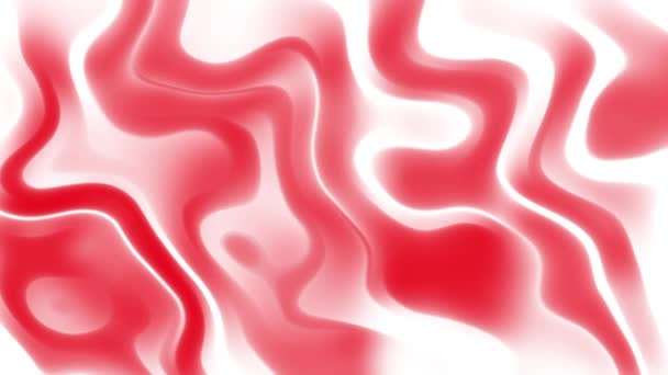 Abstract Red White Wavy Pattern Animated Liquid Background — 비디오