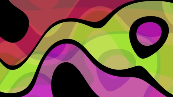 Abstract Colorful Wavy Background Animated Modern Art Style Vibrant Pink — 비디오