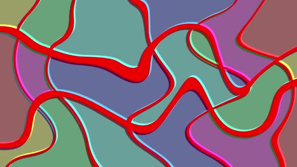 Abstract Colorful Wavy Lines Pattern Multicolored Animated Background — 비디오