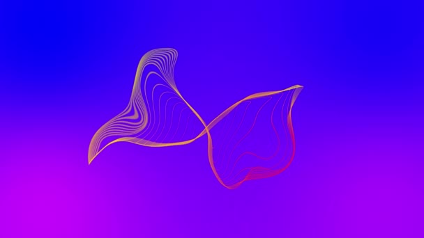 Abstract Colorful Smoke Wave Animated Blue Purple Gradient Background — 비디오