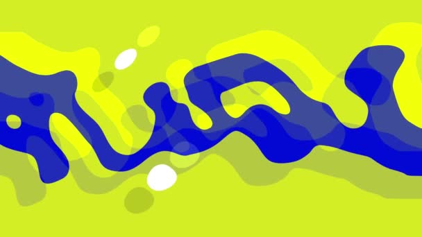 Abstract Yellow Blue Color Liquid Animated Background — 비디오