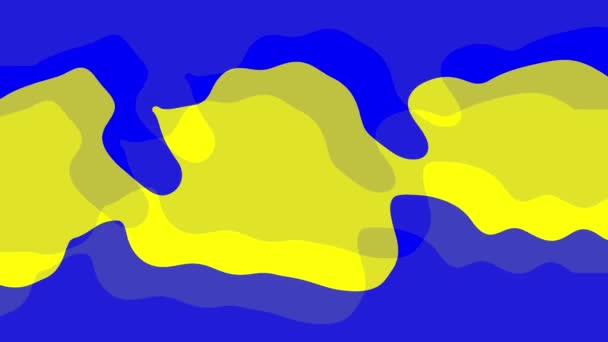 Abstract Yellow Blue Color Liquid Animated Background — 비디오