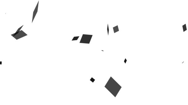 Abstraktní Pozadí Plovoucími Šedými Geometrickými Tvary Animovanými Bílém Pozadí — Stock video