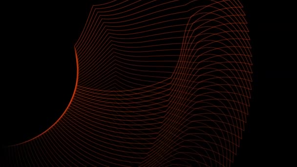 Abstract Digital Wave Lines Animated Dark Background — Stock Video