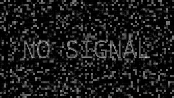 Skärm Med Signal Text Bakgrund — Stockvideo