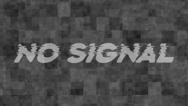 Televíziós Képernyő Nincs Signal Szöveggel Háttérrel — Stock videók