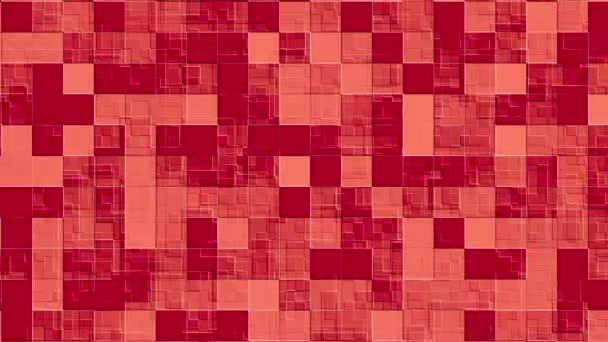 Abstrakt Röd Pixelated Mosaik Animerad Bakgrund — Stockvideo