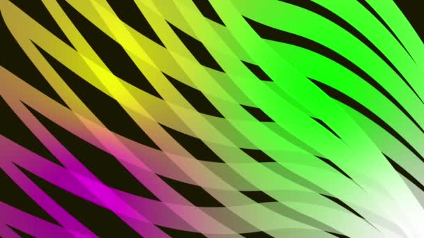 Abstract Kleurrijke Achtergrond Geanimeerd Met Dynamische Geometrische Patronen Kleuren Groen — Stockvideo
