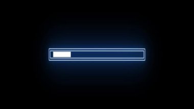 Siyah bir arkaplanda canlandırılmış yükleme çubuğu simgesi.