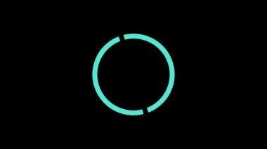 Siyah bir arkaplan üzerinde canlandırılmış Dairesel Renkli simge.