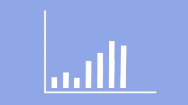 İş ve Finans Büyüme Çubuğu Grafiği veya Çizelgesi Renkli bir arkaplanda Canlandırıldı.