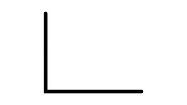Beyaz arkaplanda basit bir siyah çizgi grafik simgesi canlandırıldı.