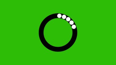 Minimalist design of a black circle animated on a black background.