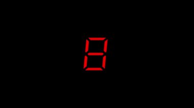 10 seconds countdown timer animated on a black background.