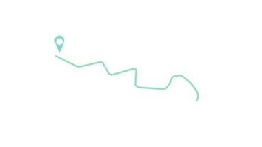 Beyaz arkaplanda konum simgesi canlandırılmış cyan rengi.