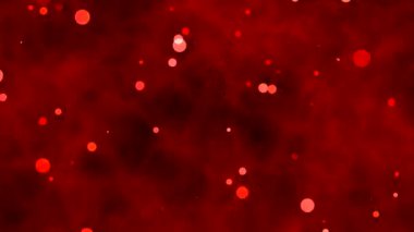 Abstract red background animated with soft bokeh lights, suitable for festive or romantic themes.