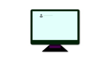 Kutu simgesinde öne çıkan bir simgeyle e- posta arayüzü gösteren masaüstü bilgisayarı.