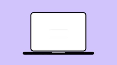 Laptop ekran simgesi girişi Pastel yeşil arkaplan üzerinde tam tike işareti.