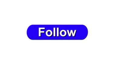 Mavi takip düğmesi beyaz arkaplanda canlandırıldı.