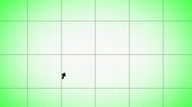 Graph with upward trend arrow animated on green grid background.