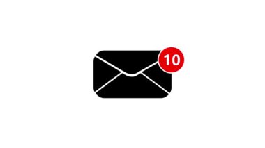 Beyaz arkaplanda e- posta simgesi mavi rengi canlandırıldı.