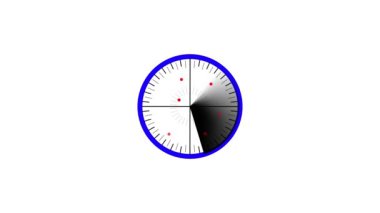 Radar ekran simgesi beyaz renk arkaplan üzerinde canlandırıldı.