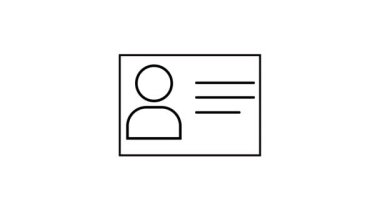 Icon of a verified user profile with a checkmark icon animated on a white background.