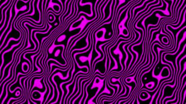 Soyut pembe topografik çizgiler koyu bir arkaplanda canlandırıldı.