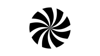 Soyut siyah ve beyaz spiral tasarım hareketin optik illüzyonunu canlandırdı.